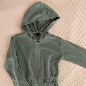 2/$10 😊 Art Class Girls Military Green One Piece Jogger with Hoddie Sz S